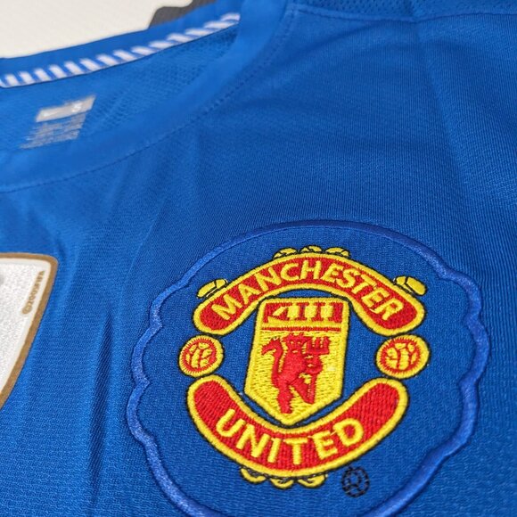 Ronaldo #7 Manchester United 2008/09 UCL Blue Away Nike Longsleeve Jersey - Picture 6 of 11